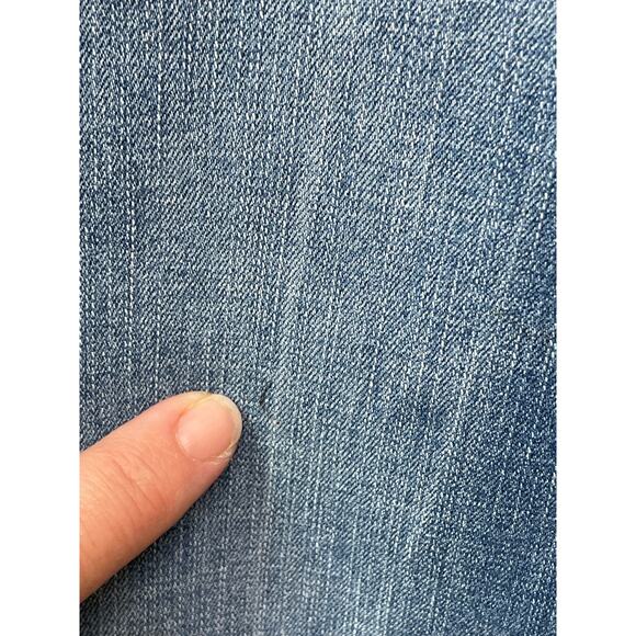 Aero Jeans Jegging Pants Medium Blue Wash Skinny Stretch Raw Hem Cropped 2 - Picture 3 of 11